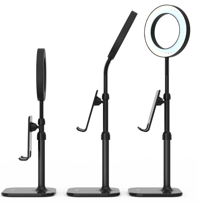 Digipower Success Phone Holder with 6" ring light, Suport smartphone cu lampa LED - imagine 2
