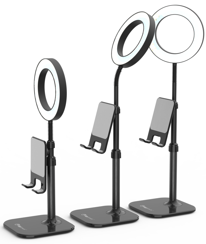 Digipower Success Phone Holder with 6" ring light, Suport smartphone cu lampa LED - imagine 3