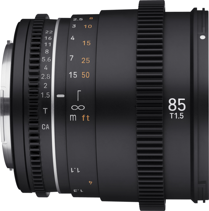 Samyang 85mm T1.5 VDSLR MK2 Canon RF Obiectiv video cinematic, Full Frame, Diafragma T1.5, Filtru 72mm, Weather Sealing - imagine 3
