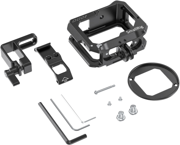 SmallRig 2678 Vlogging Cage & Mic Adpt Holder f Hero 8 - imagine 3