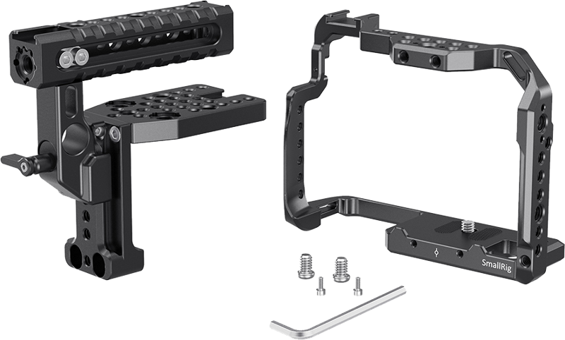 SmallRig 2649 Cage with XLR Helmet Kit for Lumix GH5/GH5S, Kit carcasa camera video cu maner - imagine 2