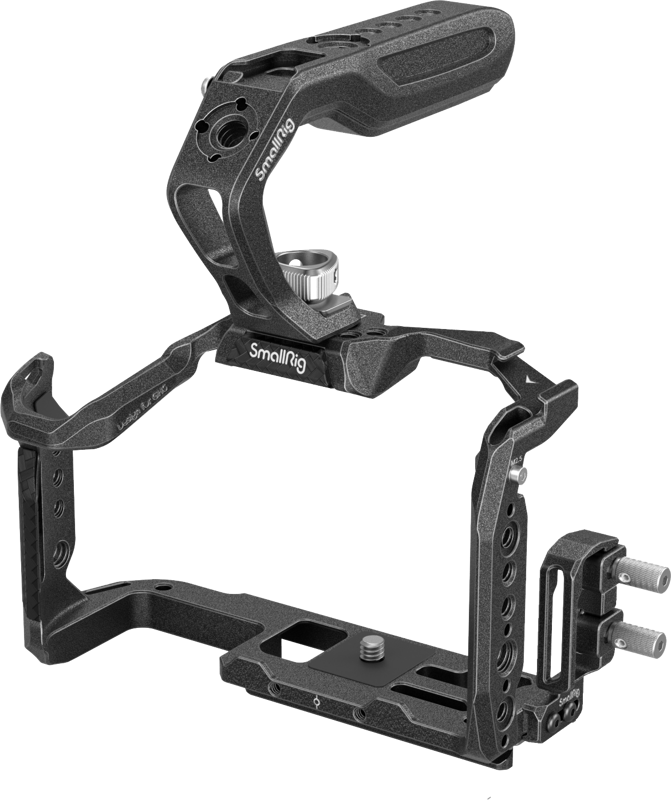 Kit carcasa camera foto video mirrorless cu maner, SmallRig 3441 Cage Kit "Black Mamba" For Panasonic GH6 - imagine 2