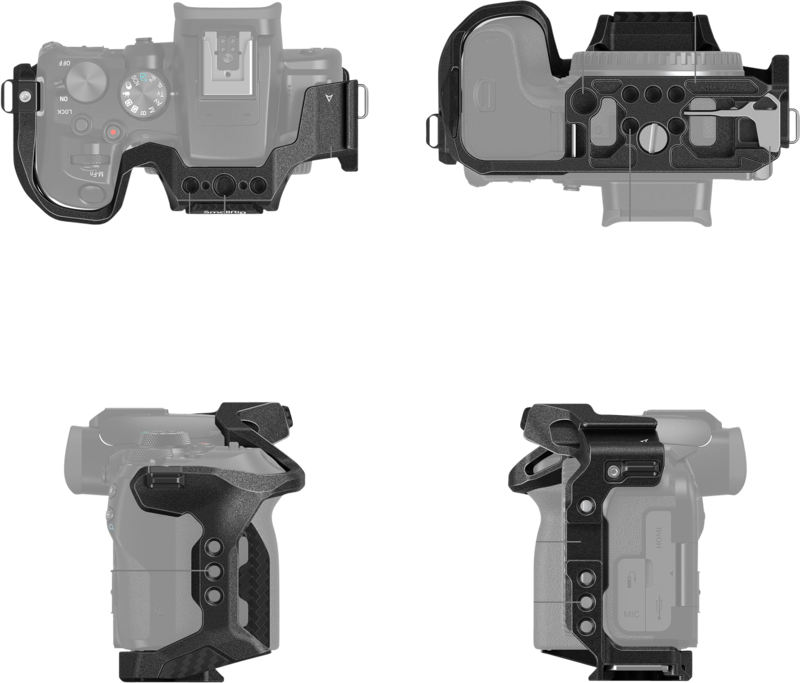 SmallRig 4004 Black Mamba Cage For Canon EOS R10, Carcasa camera foto video mirrorless - imagine 2