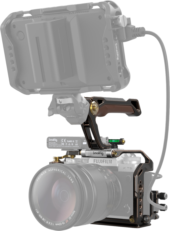 Kit carcasa camera foto video mirrorless cu maner, SmallRig 3872 Handheld Cage Kit Retro For Fujifilm X-T5 - imagine 3