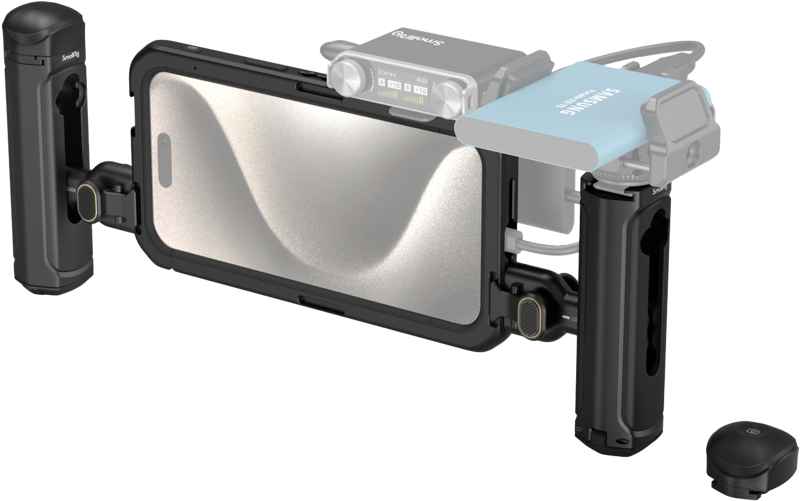 SmallRig 4392 Mobile Video Kit (Dual Handheld) for iPhone 15 Pro Max, Kit video dedicat iPhone - imagine 3