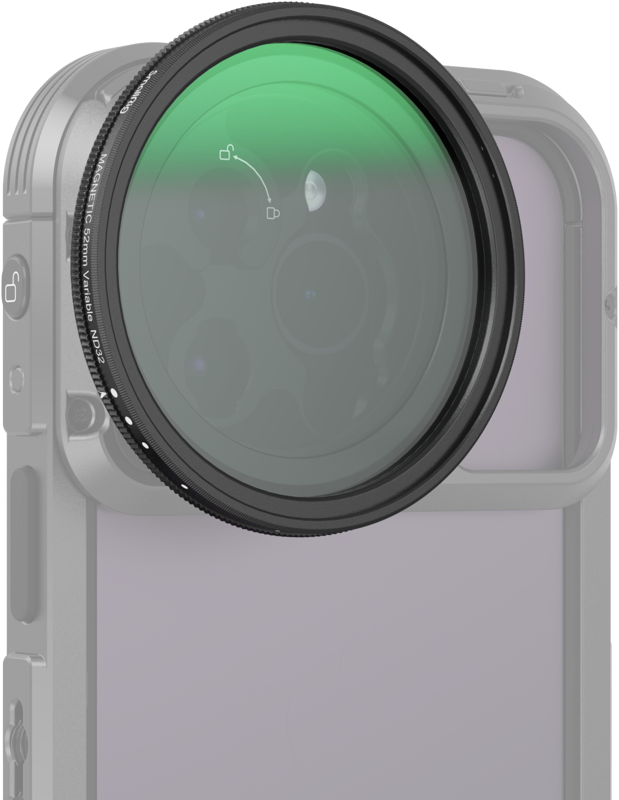 SmallRig 4386 Magease Magnetic VND Filter Kit ND2-ND32 (1-5 Stop) with M-mount Filter Adapter 52mm, FIltru foto smartphone - imagine 2
