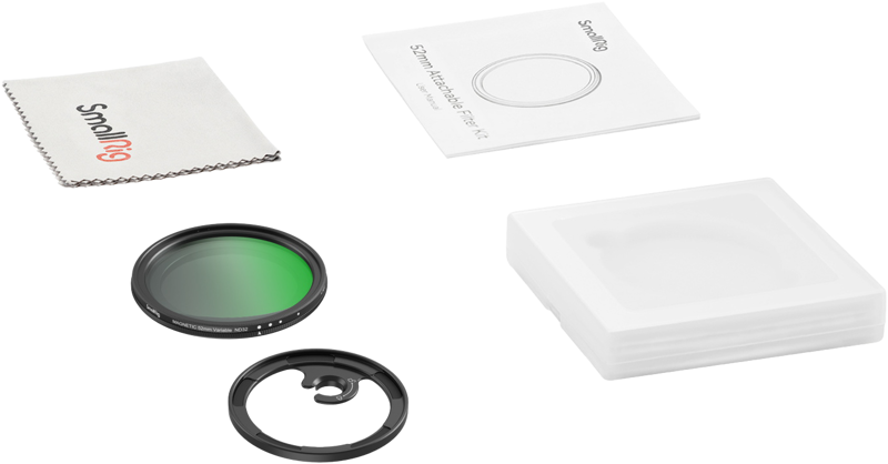 SmallRig 4386 Magease Magnetic VND Filter Kit ND2-ND32 (1-5 Stop) with M-mount Filter Adapter 52mm, FIltru foto smartphone - imagine 3