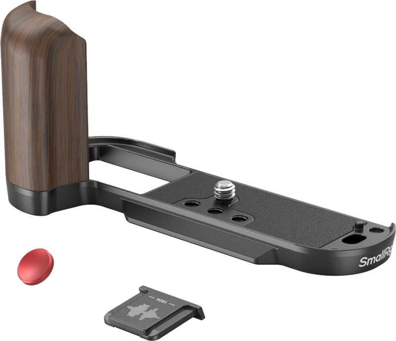 SmallRig 4784 Wooden L-Shape Grip for Fujifilm X-T50 Black, Grip din lemn camera camera foto mirrorless - imagine 4