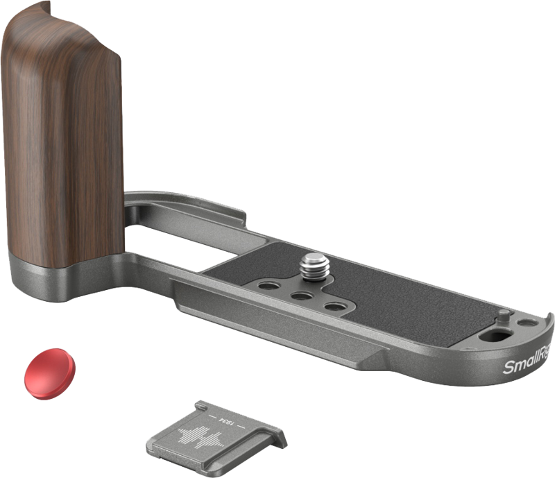 SmallRig 4736 Wooden L-Shape Grip for Fujifilm X-T50 Charcoal Silver, Grip din lemn camera camera foto mirrorless - imagine 2