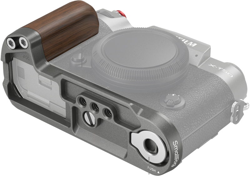 SmallRig 4736 Wooden L-Shape Grip for Fujifilm X-T50 Charcoal Silver, Grip din lemn camera camera foto mirrorless - imagine 3