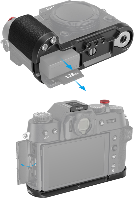 SmallRig 4783 Silicone L-Shape Handle for Fujifilm X-T50 Black, Grip din silicon camera camera foto mirrorless - imagine 4