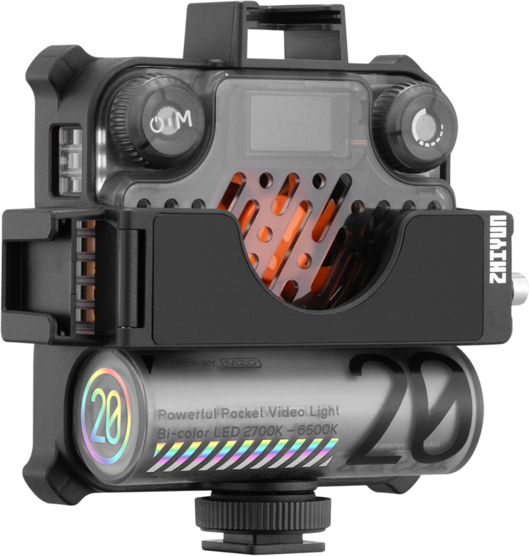 Zhiyun Fiveray M20 Combo Lampa LED Portabila, Putere 20W, Bi-Color, CCT 2700K-6500K, Voleti, Grid - imagine 3