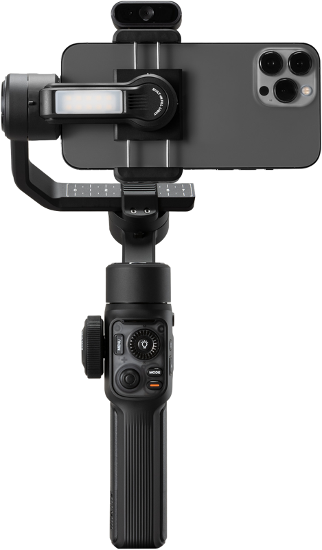 Zhiyun Mobile Gimbal Smooth 5S AI Combo, Gimbal cu lampa led smartphone - imagine 2