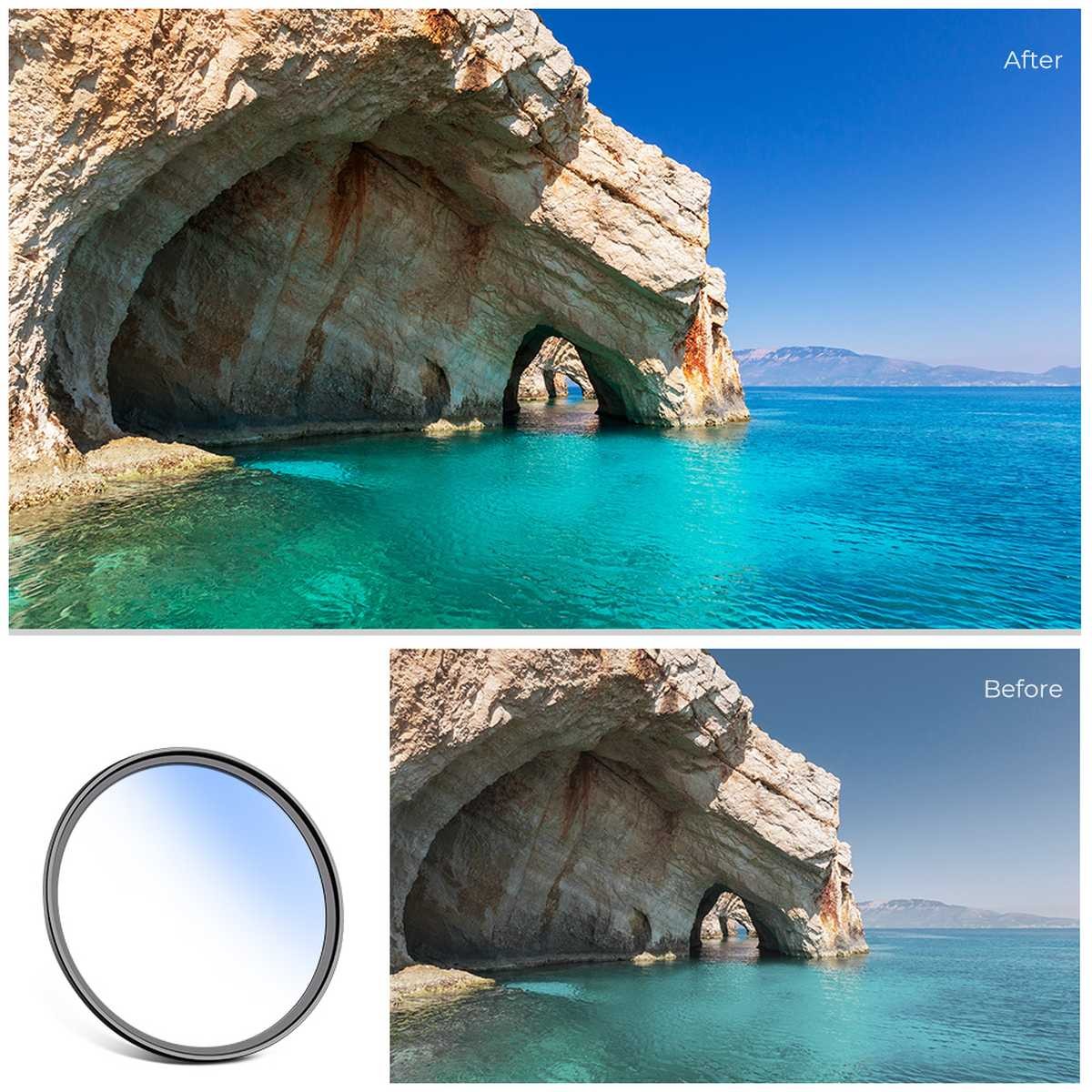 Filtru UV K&F Concept 49MM Classic Series, cu strat albastru HMC, optică japoneză. - imagine 6