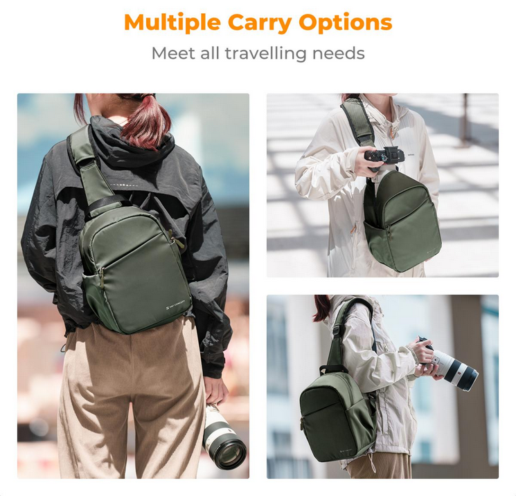 Geantă de umăr K&F Travel, verde, practică și compactă pentru călătorii. - imagine 3