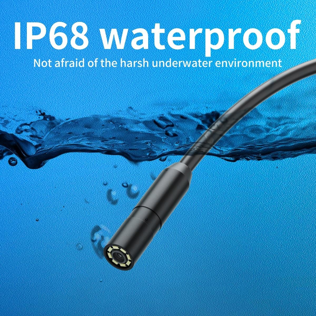 Endoscop industrial K&F, cameră de inspecție cu 8 LED-uri, compatibil cu iPhone, diametru 8mm, lungime 2m. - imagine 3