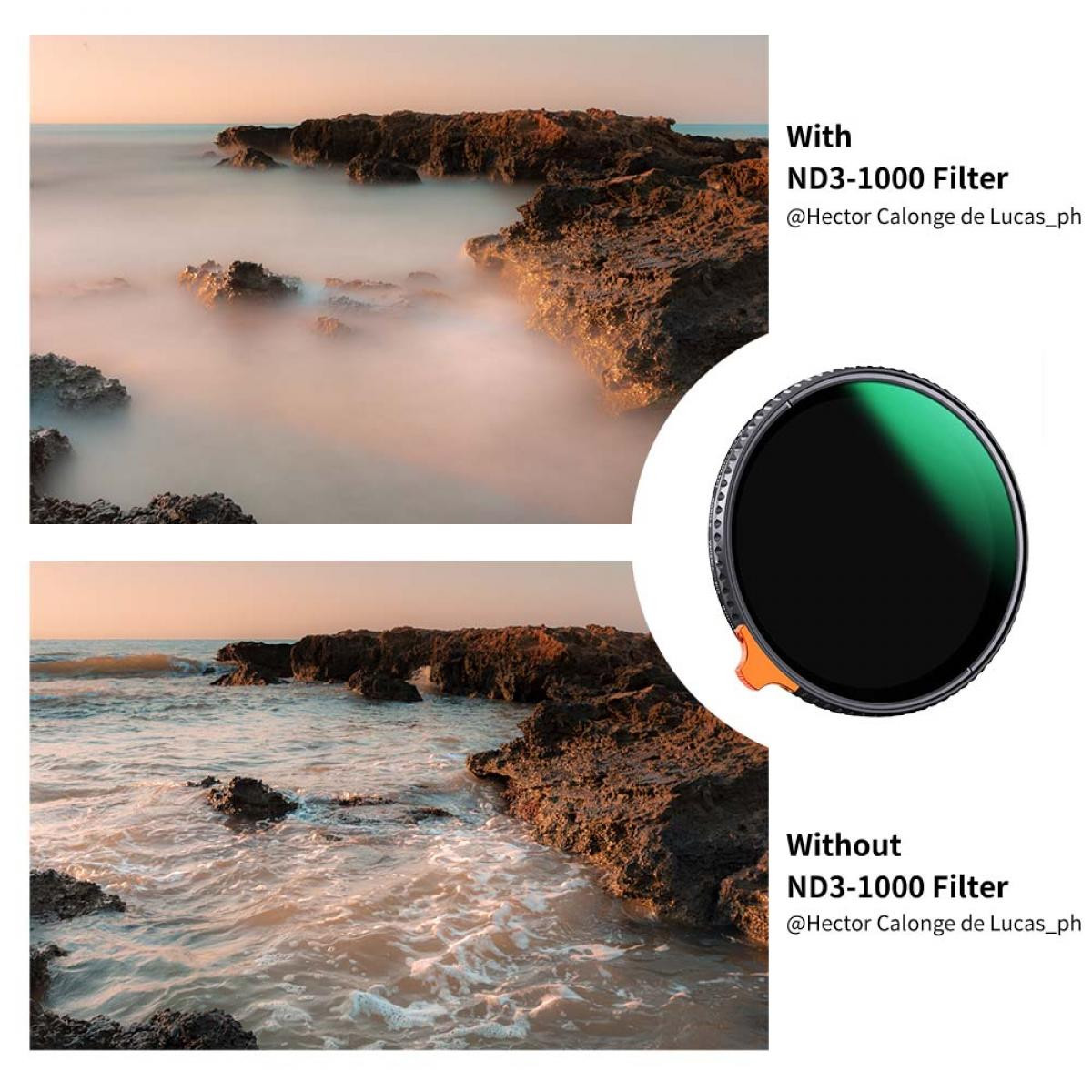 K&F Filtru 67mm Variable ND Filter ND8-ND128 (3-7 Stop), Filtru obiectiv ND - imagine 7