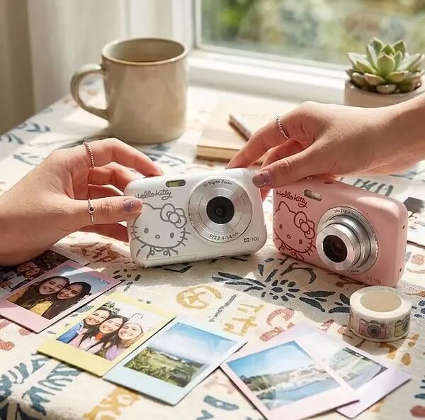 aparat foto digital yashica dz-100 hello kitty edition alb compact 96g
