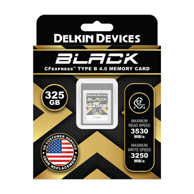 Avatar-Shop|Delkin CFexpress BLACK R3530/W3250 (4.0) 325GB, Card memorie|DELKIN