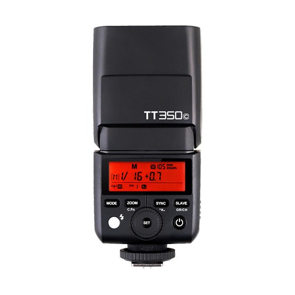 Blitz Godox TT350C TTL pentru Canon, Compact, Numar Director 36, HSS 1/8000s, Transmisie Radio 2.4G, Alimentare 2x AA