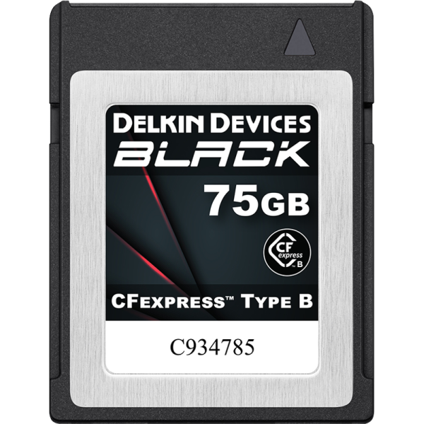 Delkin CFexpress BLACK R1725/W1240 75GB, Card memorie CFExpress