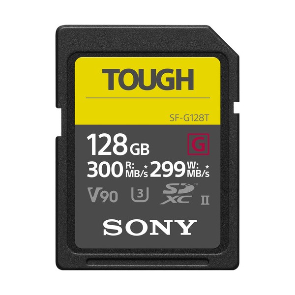 Sony Tough SF-G 128GB UHS-II SDXC Card de Memorie, 300MB/s Citire, 299MB/s Scriere, V90, U3, Clasa 10