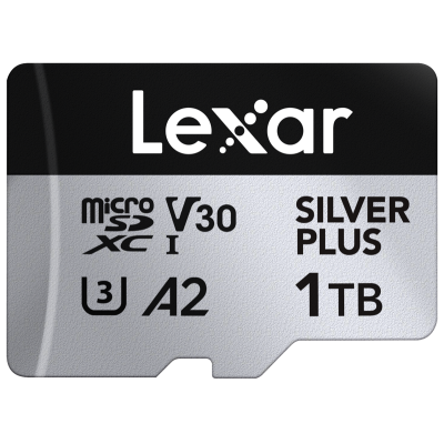 Avatar-Shop|Lexar microSDXC Professional SILVER Plus UHS-I/U3/A2/4K R205/W150 (V30) 1TB, Card memorie MicroSD|LEXAR