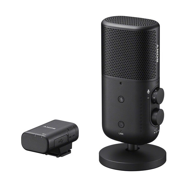 Sony ECM-S1 Sistem Microfon Wireless pentru Streaming, Receptor Patina MI, Bluetooth 5.3, USB-C TRS 3.5mm, Trei Moduri Captura