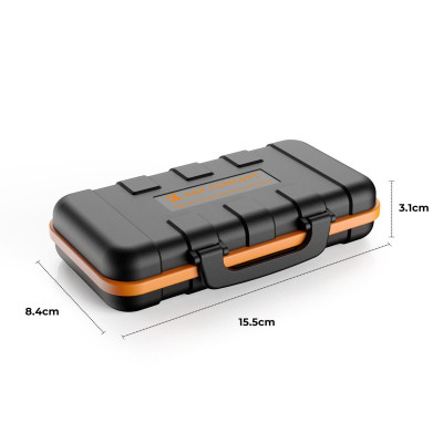 Avatar Shop|Geanta Protectie Baterii si Carduri Memorie K&F, Hardcase, Impermeabila, pentru 2 Baterii si 12 Carduri (SD/TF/CF sau XQD)|K&F Concept