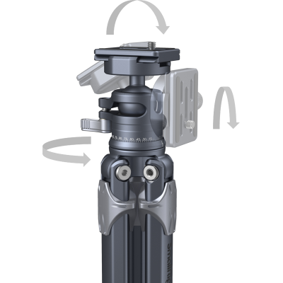 Avatar-Shop|SmallRig 3987 Lightweight Travel Tripod (Alu) AP-01, trepied compact|SmallRig