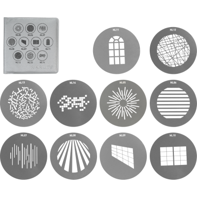 Avatar-Shop|Nanlite GOBO Set 1 dedicat Proiector montura FM, set forme GOBO|Nanlite