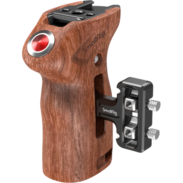 SmallRig 3323 Side Handle Wood with Start/Stop Remote Trigger, Maner video din lemn