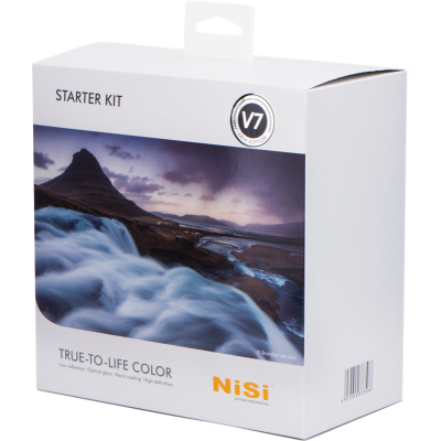 NiSi Starter Kit 100mm System V7, Suport Filtru Aluminiu, Filtru CPL True Color, ND1000...