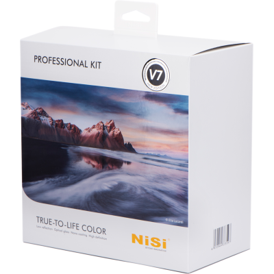 NiSi Professional Kit 100mm System V7, Suport Filtre Aluminiu, CPL True Color 86mm,...