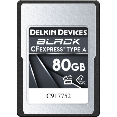 Delkin CFexpress BLACK, VPG400 (Type A) 80GB, Card memorie CFExpress
