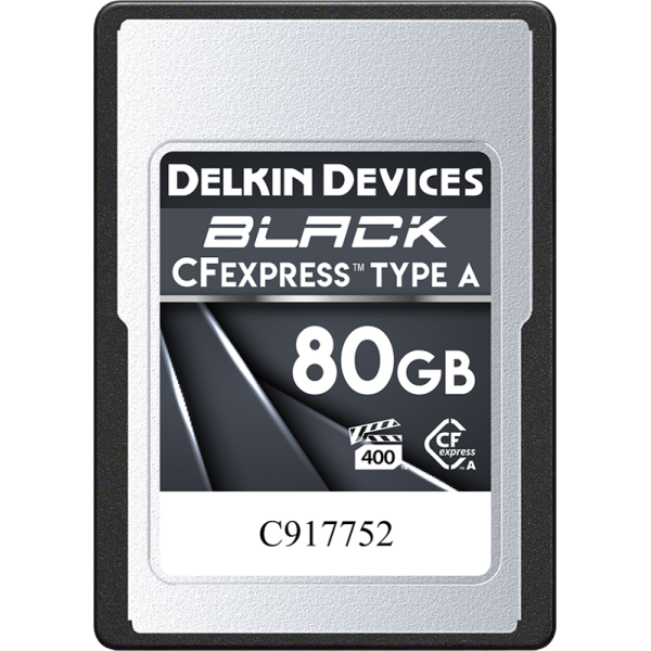Delkin CFexpress BLACK, VPG400 (Type A) 80GB, Card memorie CFExpress