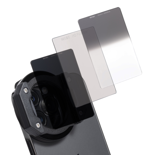 NiSi IP-A Landscape Kit pentru iPhone, Suport Filtre, Polarizator HD, Filtru GND8 3 Stop, Filtru ND64 6 Stop