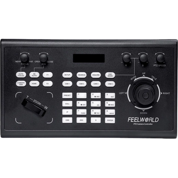 Feelworld KBC10 PTZ Camera Controller with Joystick and Keyboard Control LCD Display PoE Supported, Mixer video