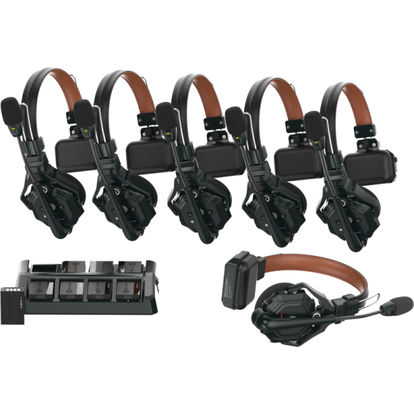 Set de casti cu o singura casca si microfon, Hollyland Solidcom C1 Pro  Wireless Intercom System with 6 ENC headsets