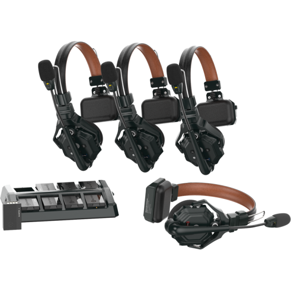 Set de casti cu o singura casca si microfon, Hollyland Solidcom C1 Pro  Wireless Intercom System with 4 ENC headsets