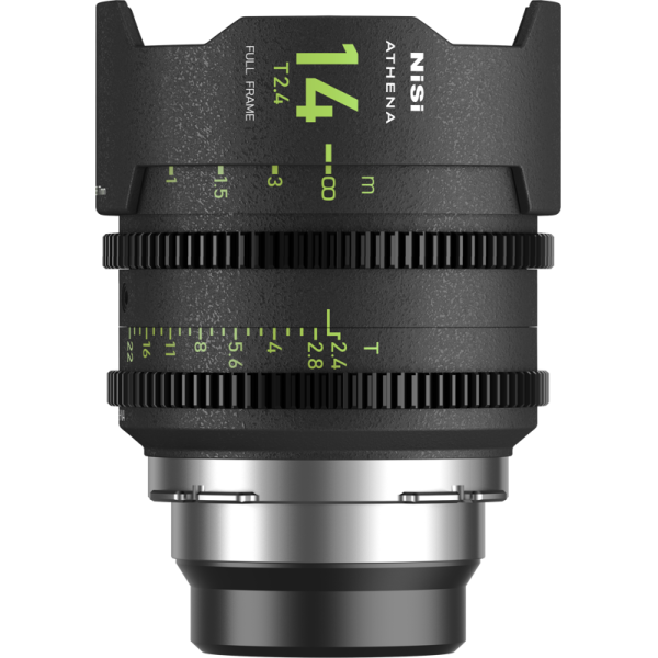 NiSi Cine Lens Athena Prime 14mm T2.4, Montura PL, Obiectiv Fix, Cerc Imagine 46mm, Rotatie Focalizare 300°