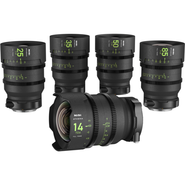 NiSi Athena Prime E-Mount, Set 5 Obiective Cine, T1.9-T2.4, Cerc Imagine 46mm, Filet Filtru 77mm, Rotatie Focalizare 300°