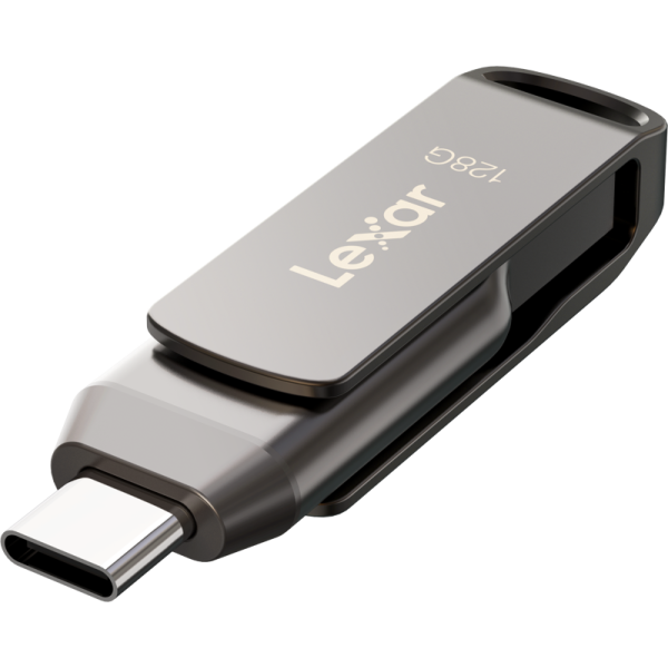 Lexar JumpDrive Dual Drive D400 Type-C/Type-C & Type-A, up to 130MB/s read (USB 3.1) 128GB, Stick memorie USB, memorie externa