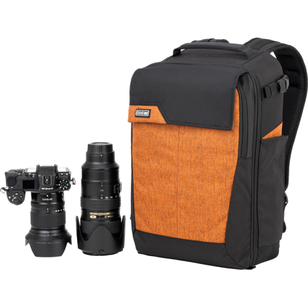 Ghiozdan aparat foto, obiective, flash si trepied, Think Tank Mirrorless Mover Backpack, 18L, Campfire Orange