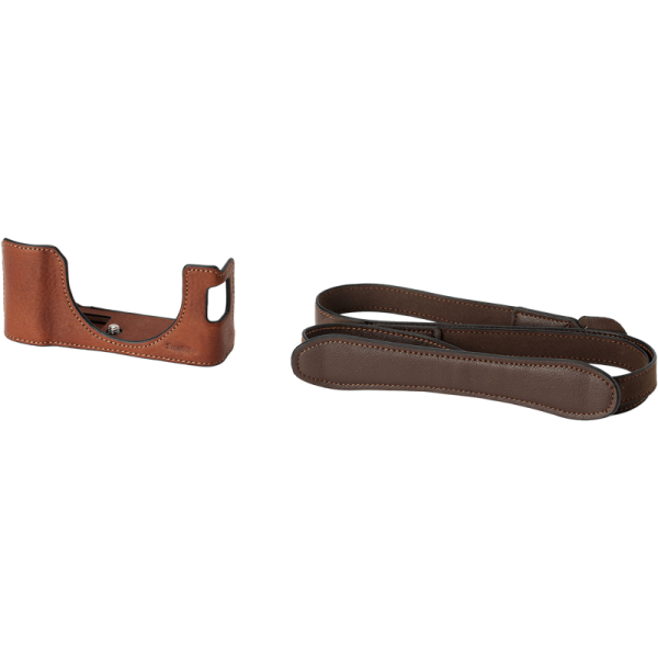 SmallRig 4699 Leather Half Case Kit for FUJIFILM X100VI (Brown), Carcasa si curea piele camera foto video mirrorless