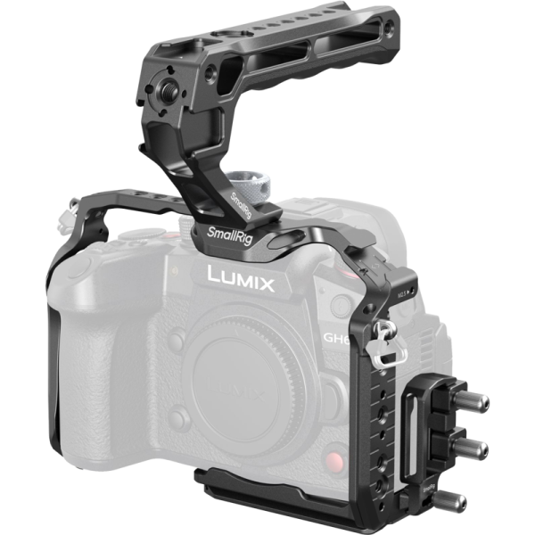 SmallRig 4825 HawkLock Quick Release Cage Kit for Panasonic Lumix GH7 / GH6, Kit carcasa camera foto video mirrorless cu maner