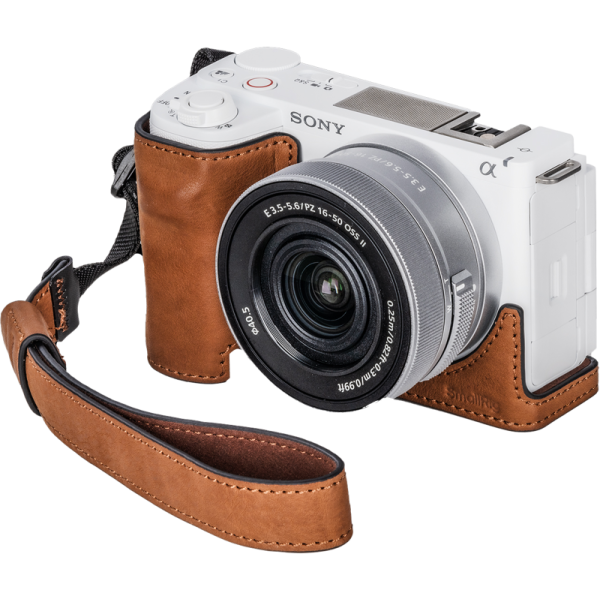 SmallRig 4889 Leather Case Kit for Sony ZV-E10 II Brown, Carcasa si curea piele camera foto video mirrorless