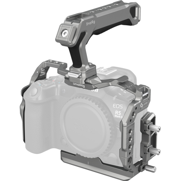 SmallRig 5029 HawkLock Quick Release Cage Kit for Canon EOS R5 Mark II, Kit carcasa camera foto video mirrorless cu maner