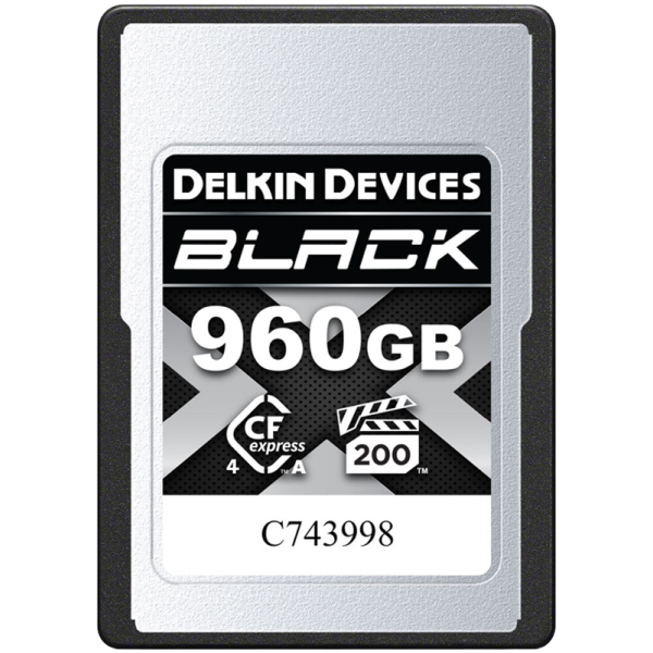 Delkin CFexpress 4.0 BLACK, VGP200, R1830/W1740 (Type A | 4.0) 960GB, Card memorie CFExpress