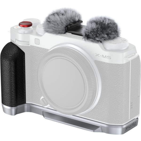SmallRig 4875 Placa de Montare in Forma de L cu Maner din Silicon, Pentru FUJIFILM X-M5, Culoare Argintiu, Prindere Rapida